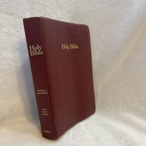 Holy Bible King James Dictionary Concordance Holman Red Letter Version Burgundy - Picture 2 of 12